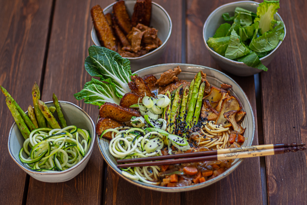 Toppings für vegane Ramen