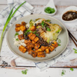 Rezept und Instagram-Bild für gebackenen Chinakohl mit krossem Tofu